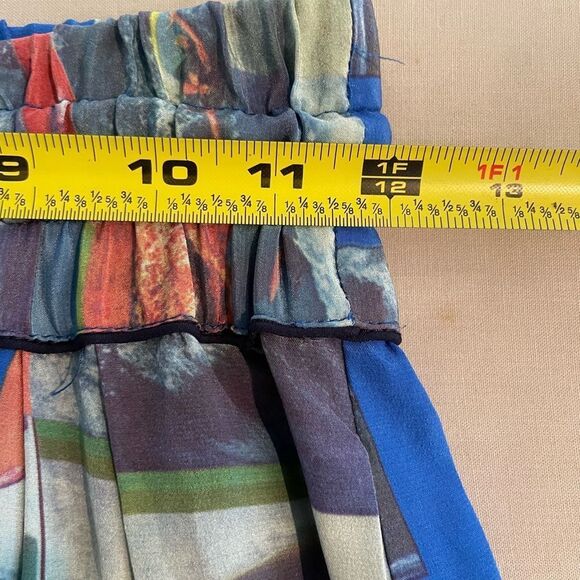 Sea New York Silk Print Cropped Summer Pants Size 2 - Picture 4 of 8